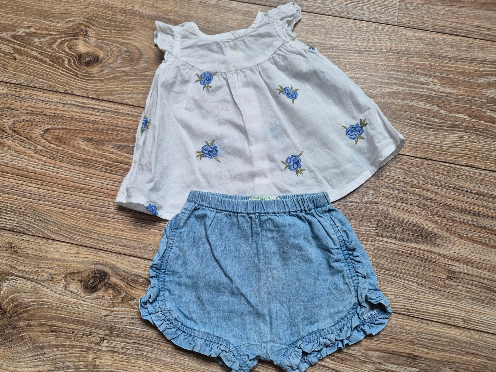 Benetton zomersetje maatje 56, Kinderen en Baby's, Meisje, Nieuw, Ophalen of Verzenden, Setje