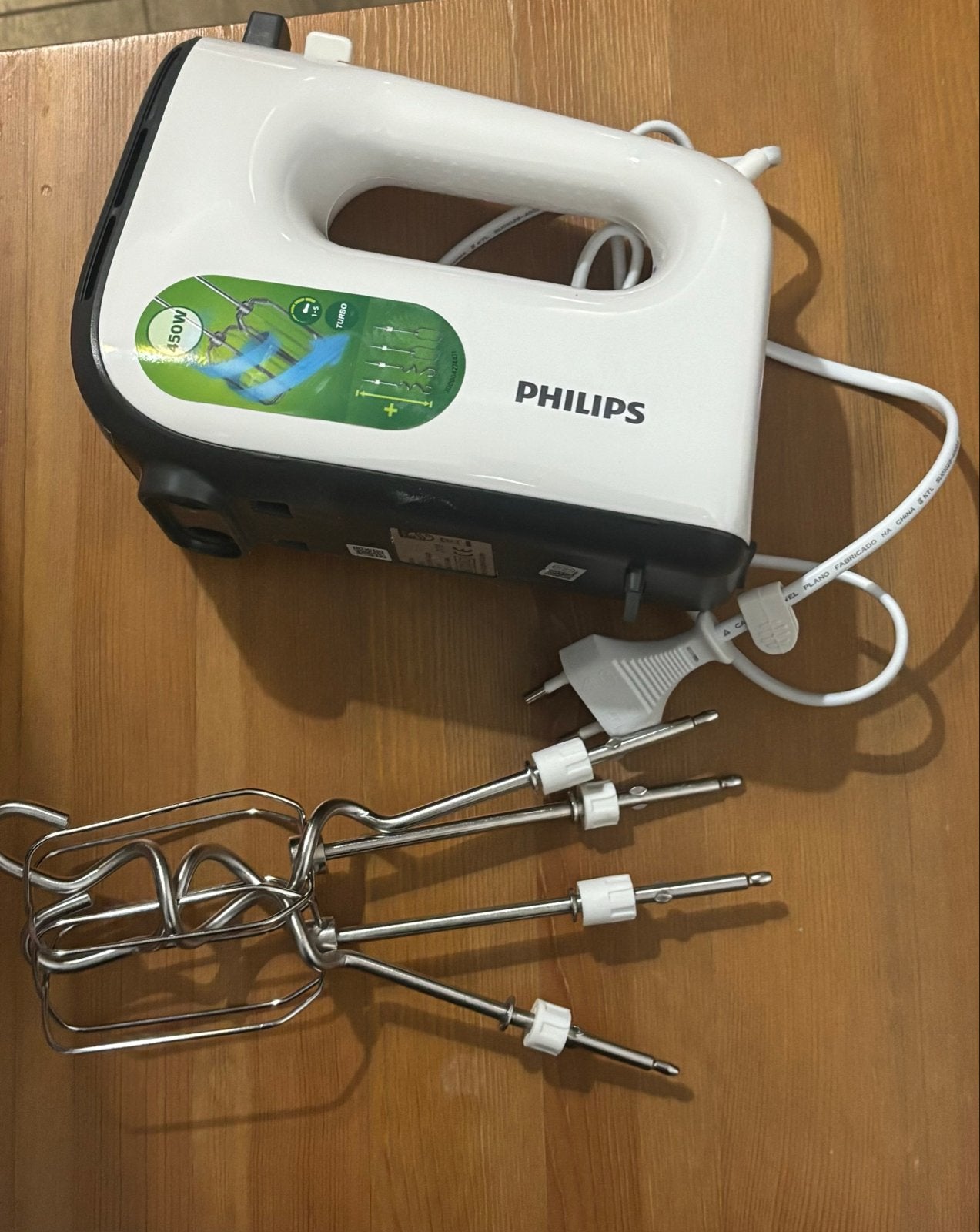 Philips Handmixer 450W met 2 snelheden en turbofunctie, Ophalen, Gebruikt, 2 snelheden