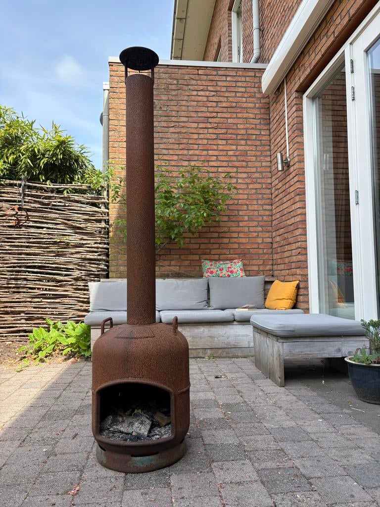 Robuuste vuurton / terrashaard van gasfles, Ophalen, Gebruikt, Vuurton