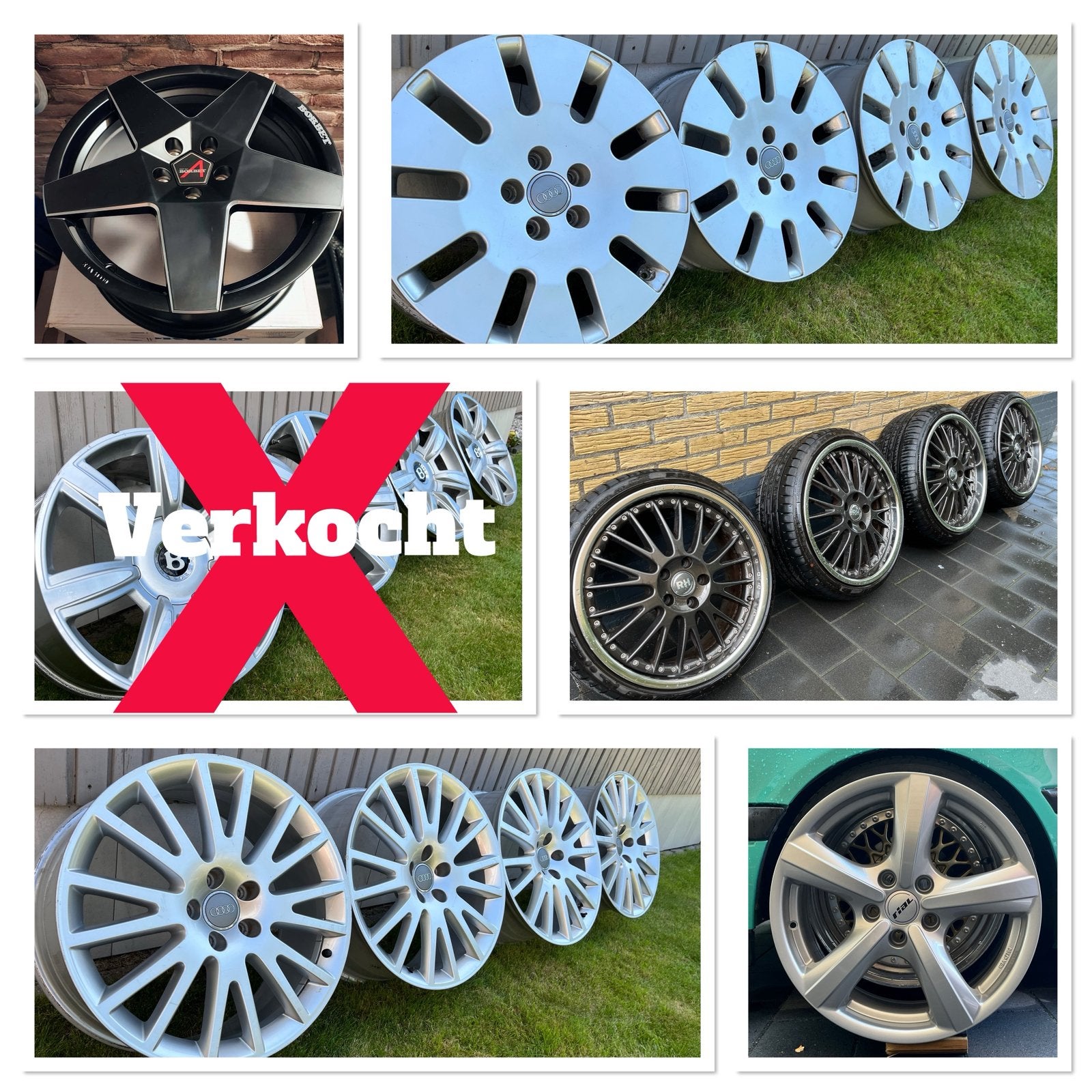 5x112 velgen set 17inch 18inch 19inch  vw audi, Auto-onderdelen, Banden en Velgen, 19 inch, Gebruikt, Banden en Velgen, Ophalen of Verzenden