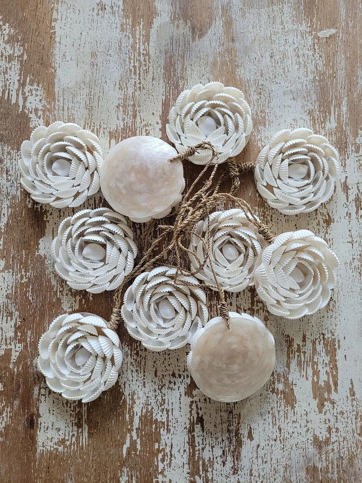 rozen schelpen hanger uit Bali, Diversen, Ophalen of Verzenden, Tropical home, 6951nk, Nieuw