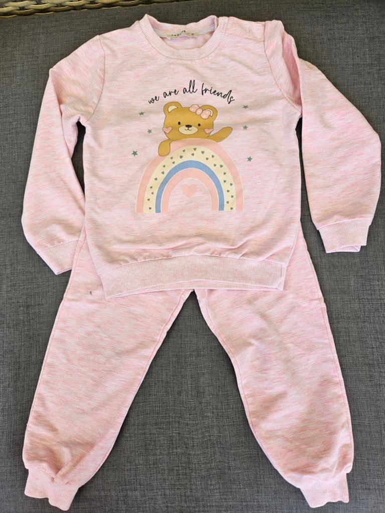 Roze Teddybeer Regenboog Trainingspak Set, Gebruikt, Meisje, Breeze, Ophalen of Verzenden