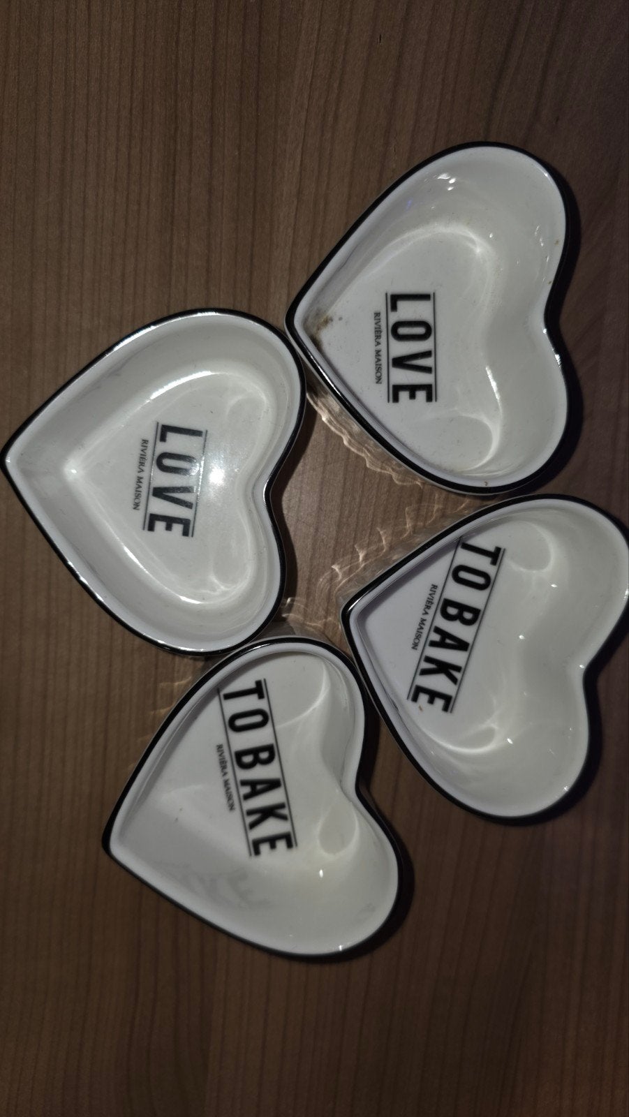 Riviera Maison schaaltjes 'Love to Bake', Overige typen, Ophalen of Verzenden, Zo goed als nieuw, Steen/keramiek