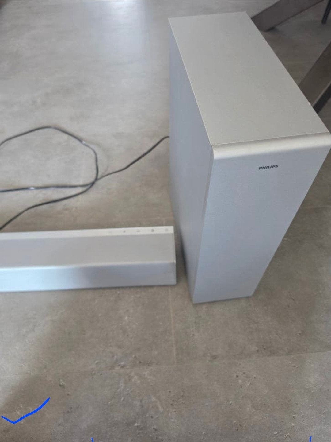 Philips Soundbar met Subwoofer - Zilver, Audio, Tv en Foto, Soundbars, Ophalen of Verzenden, Met externe subwoofer, Gebruikt
