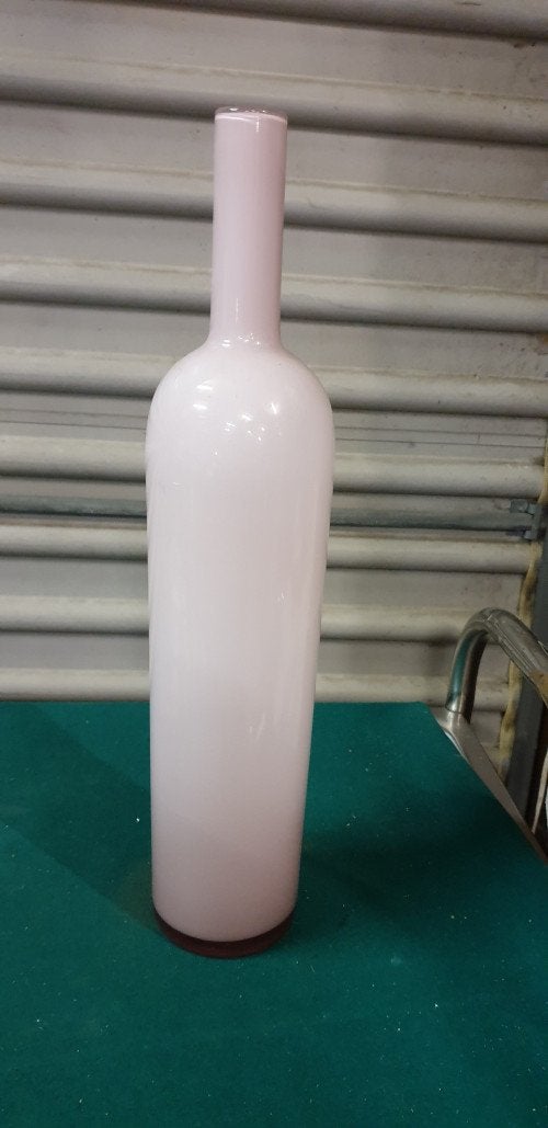 vaas roze glas, giraffen, Ophalen of Verzenden