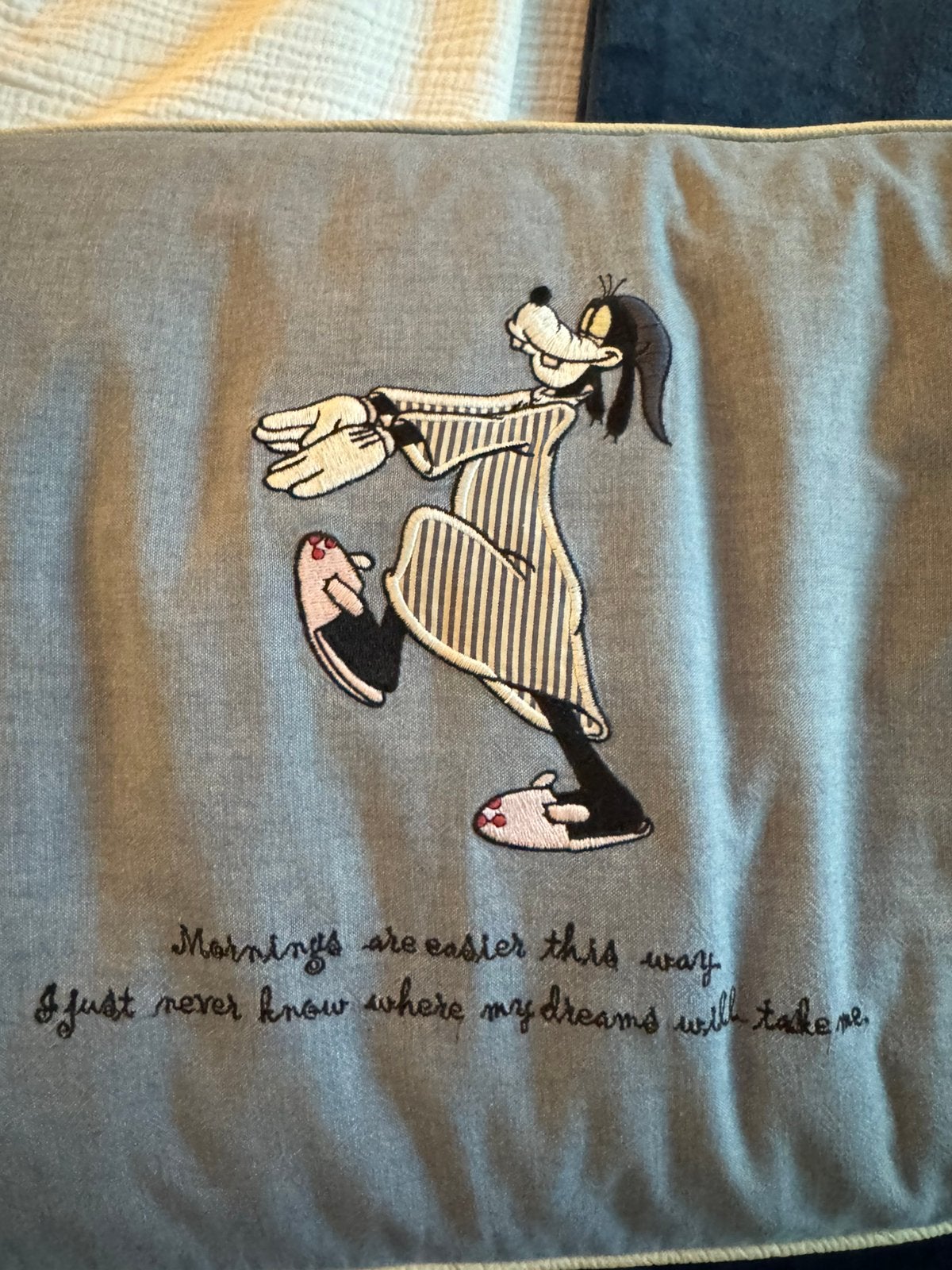 Kussen van goofy denim blauw disney, Ophalen, Wasbaar, Overige merken, Blauw