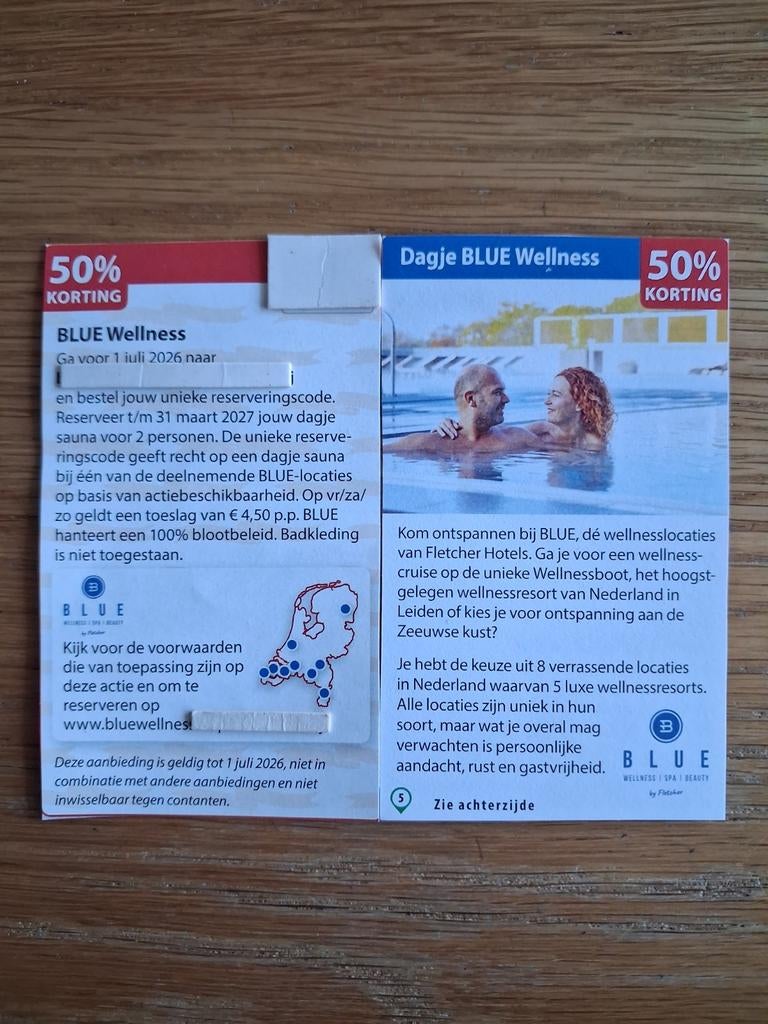 BLEU WELLNESS SAUNA 50% KORT VOOR 2 PERSONEN!, Tickets en Kaartjes, Kortingen en Cadeaubonnen, Twee personen, Kortingsbon, Spa of Sauna