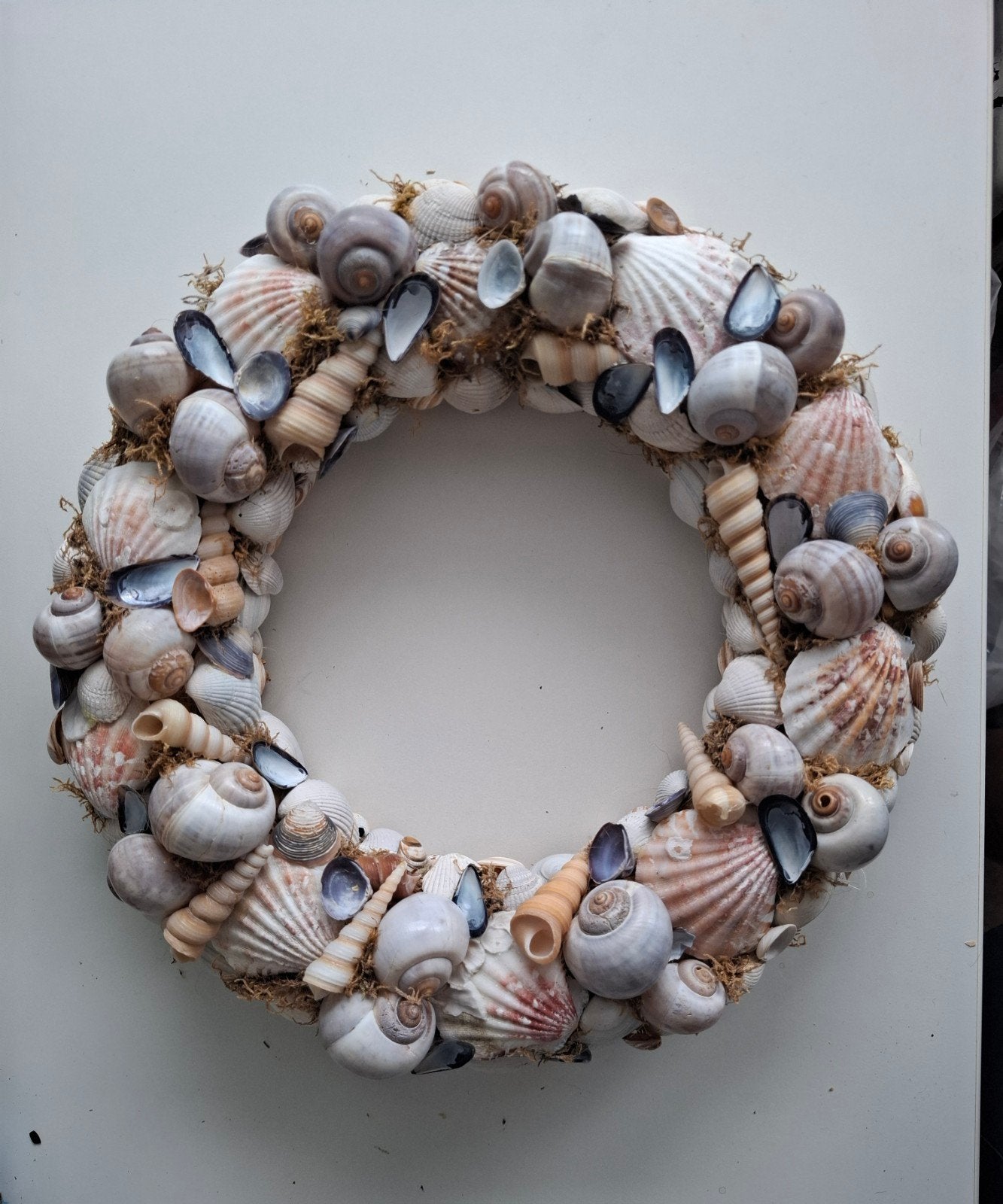 Te koop : Schelpenkrans, Ophalen of Verzenden, Nieuw, Schelpendecoratie, Schelpen