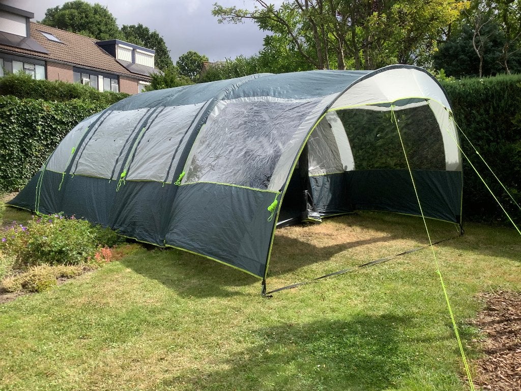 Obelink Portico 6 Easy Air tunneltent plus luifel en pomp, Ophalen, Zo goed als nieuw, Tot en met 6