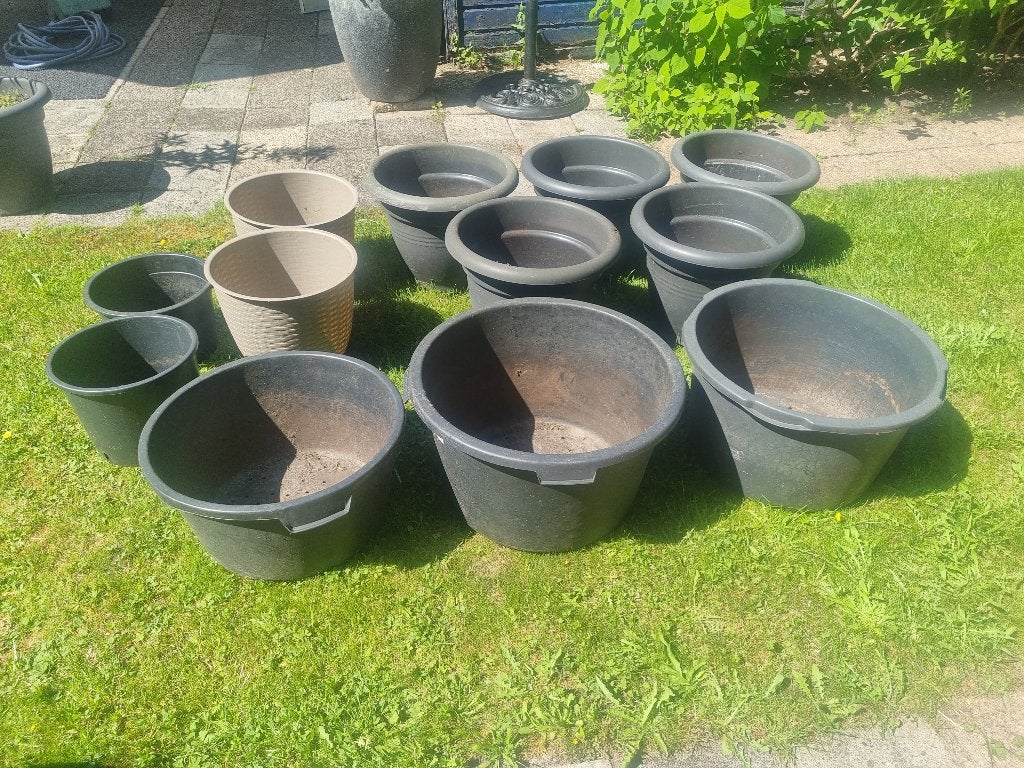 partij planten bakken, Ophalen, Rond, Kunststof, Minder dan 30 cm