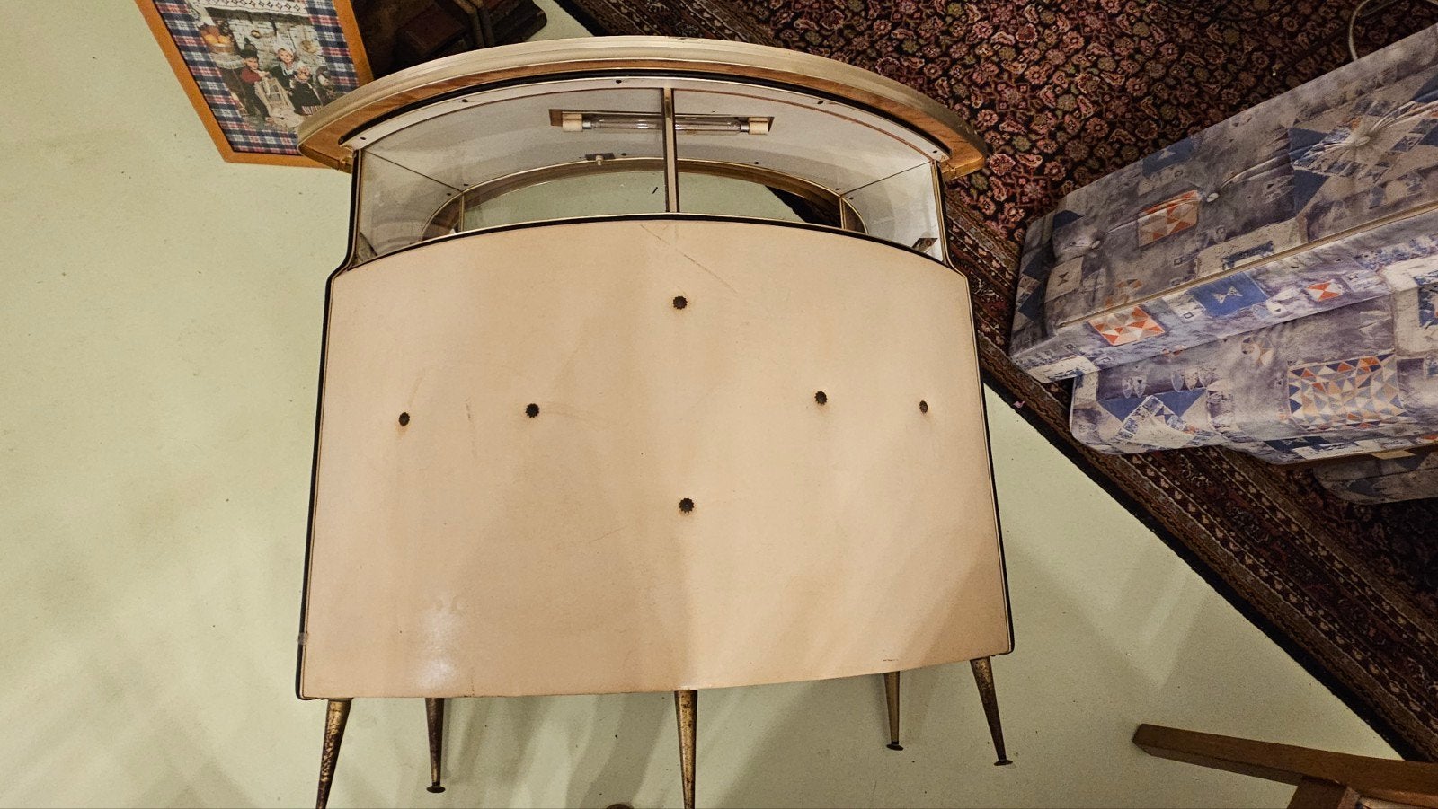 kleine vintage huisbar uit de 60er jaren., Ophalen, Gebruikt