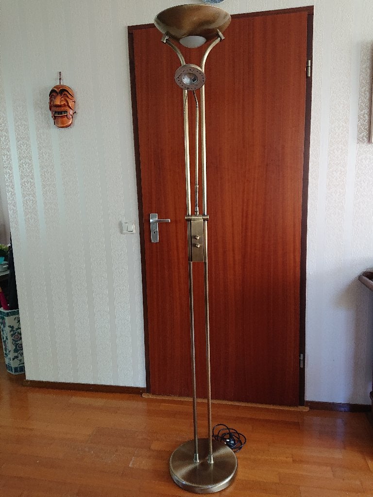staande lamp met lees licht, Ophalen, Gebruikt, Metaal, 150 tot 200 cm