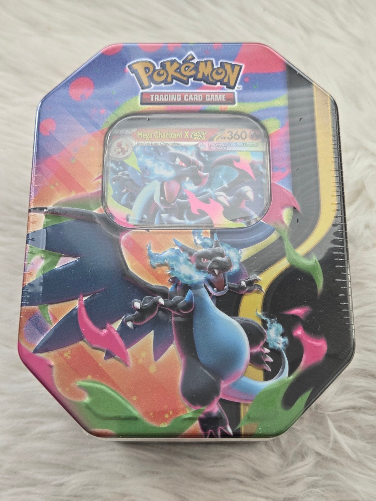 Pokémon Mega Charizard X Ex Tin, Ophalen of Verzenden, Nieuw, Foil