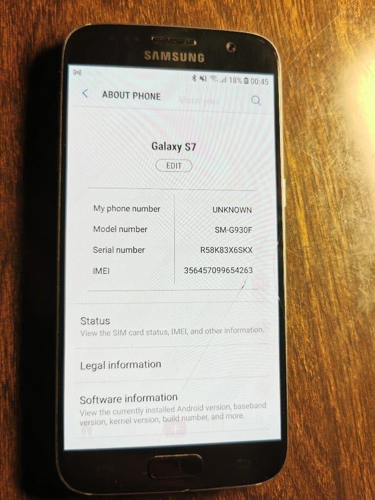 samsung galaxy S7, Gebruikt, Overige modellen, Verzenden, Zwart