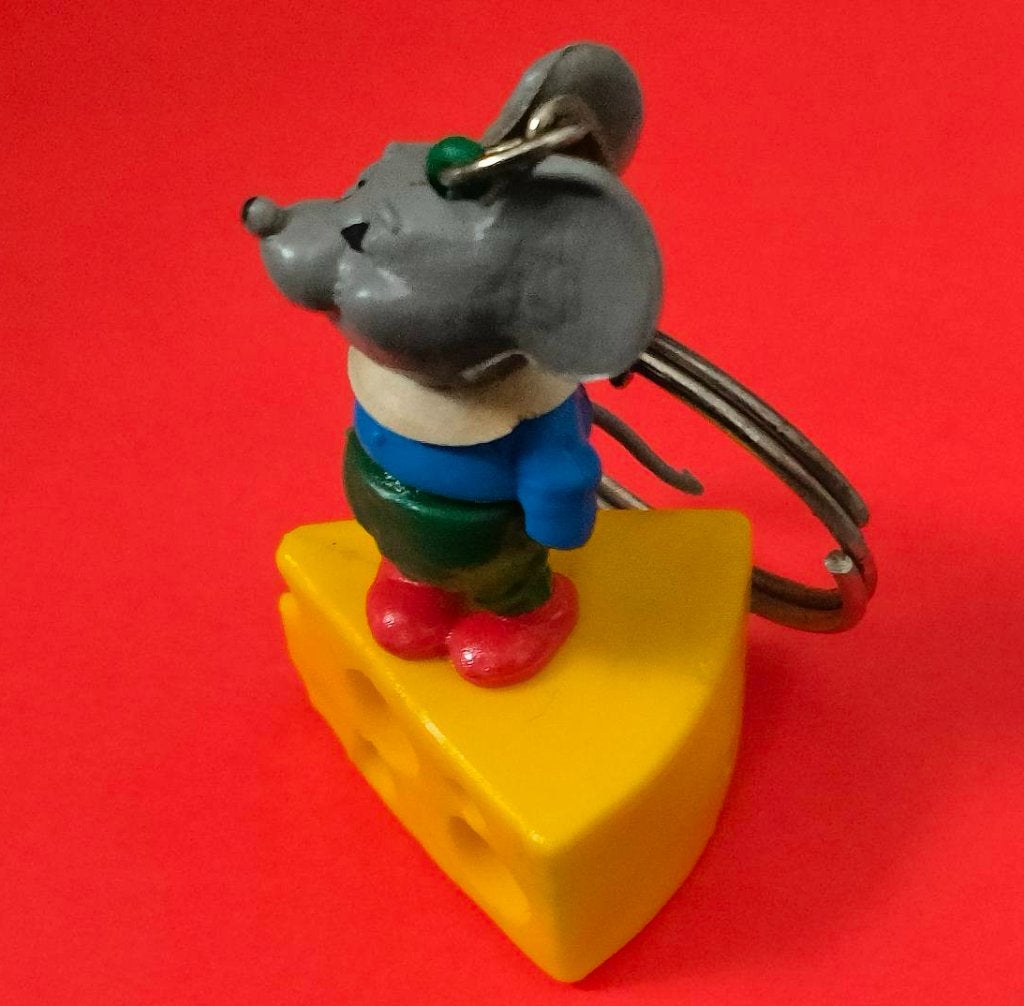 Muis op kaas sleutelhanger, Ophalen of Verzenden, Zo goed als nieuw, Dier of Natuur