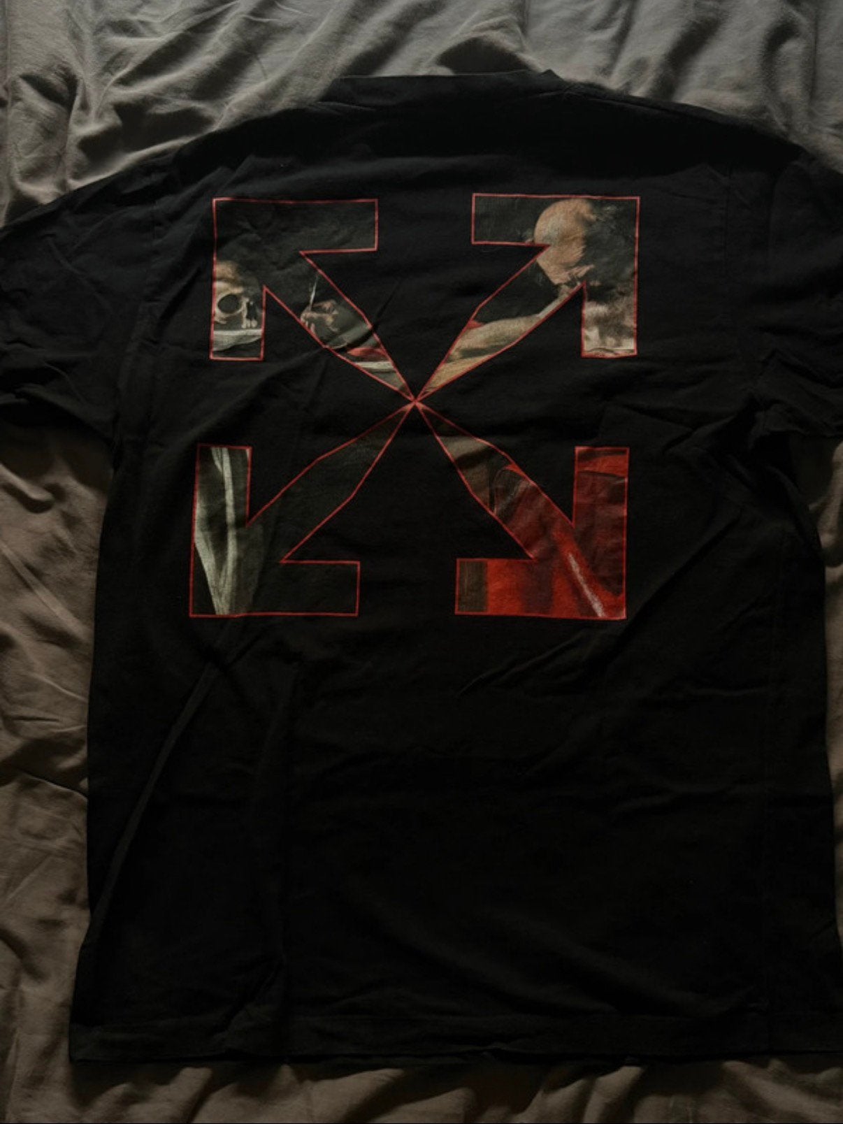 Off-White Caravaggio Arrow Short-Sleeve T-Shirt, Ophalen of Verzenden, Zo goed als nieuw, Maat 52/54 (L), Zwart
