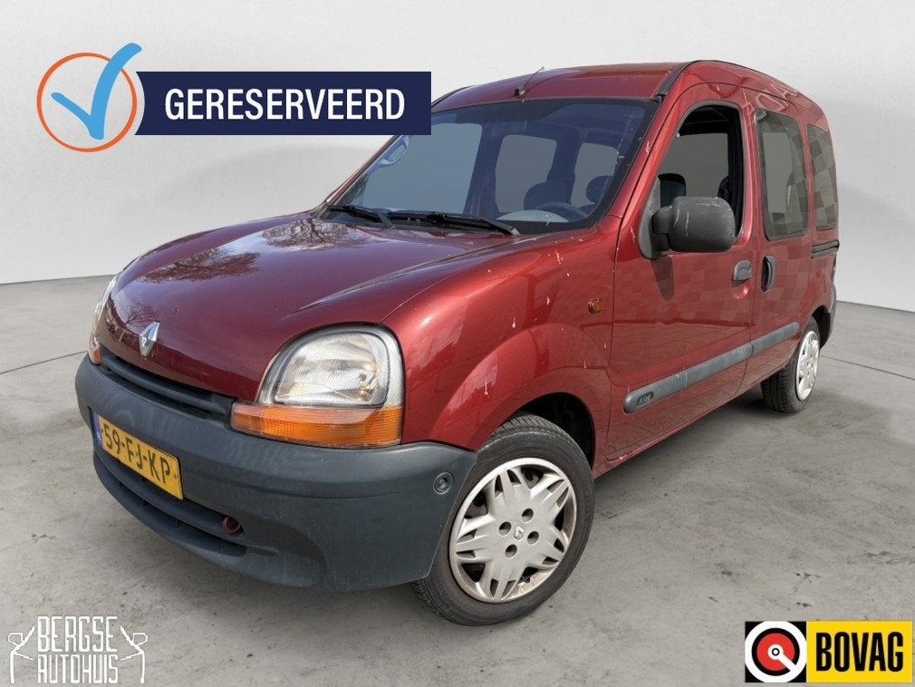 Renault Kangoo 1.4 Fidji Elek. Ramen Airco (bj 2000), Auto's, 13 km/l, Stof, Renault, Origineel Nederlands