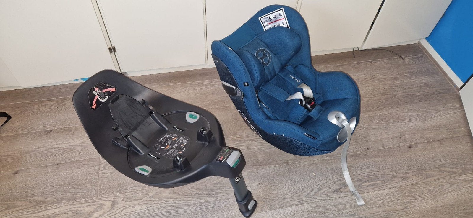 Cybex Sirona Z i-Size autostoel met Base Z - Patrol Blauw, Verstelbare rugleuning, Gebruikt, 0 t/m 18 kg, Isofix