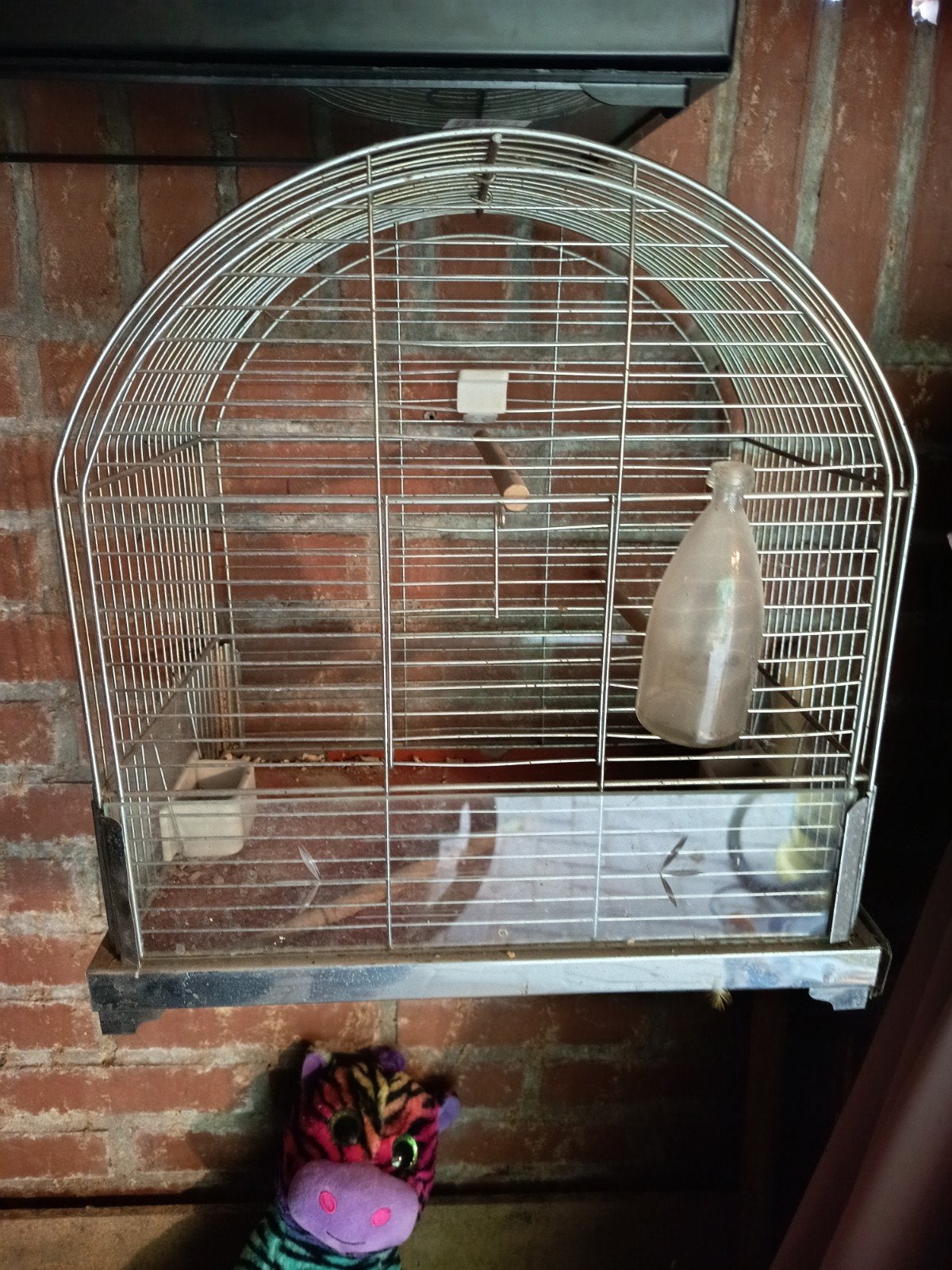 Antieke vogelkooi jaren 70 compleet € 25.00, Dieren en Toebehoren, Ophalen of Verzenden, Metaal, Vogelkooi