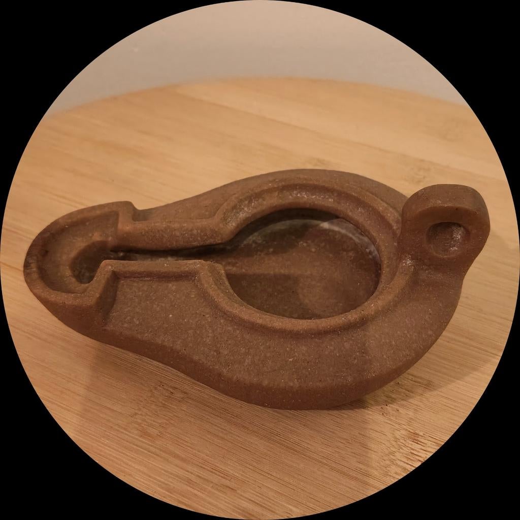 Keramische olielamp naar klassiek model. Gebruikt, Ophalen of Verzenden, Rechthoekig, Steen of Aardewerk