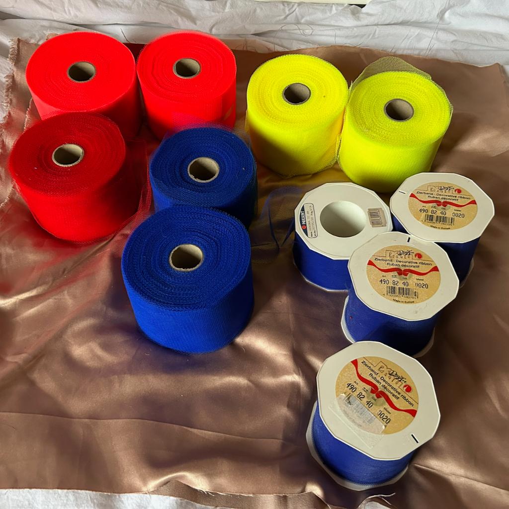 Decoratief Tule Gaaslint – Set van meerdere rollen, Diversen, Rommelmarktspullen, Zo goed als nieuw, Ophalen of Verzenden