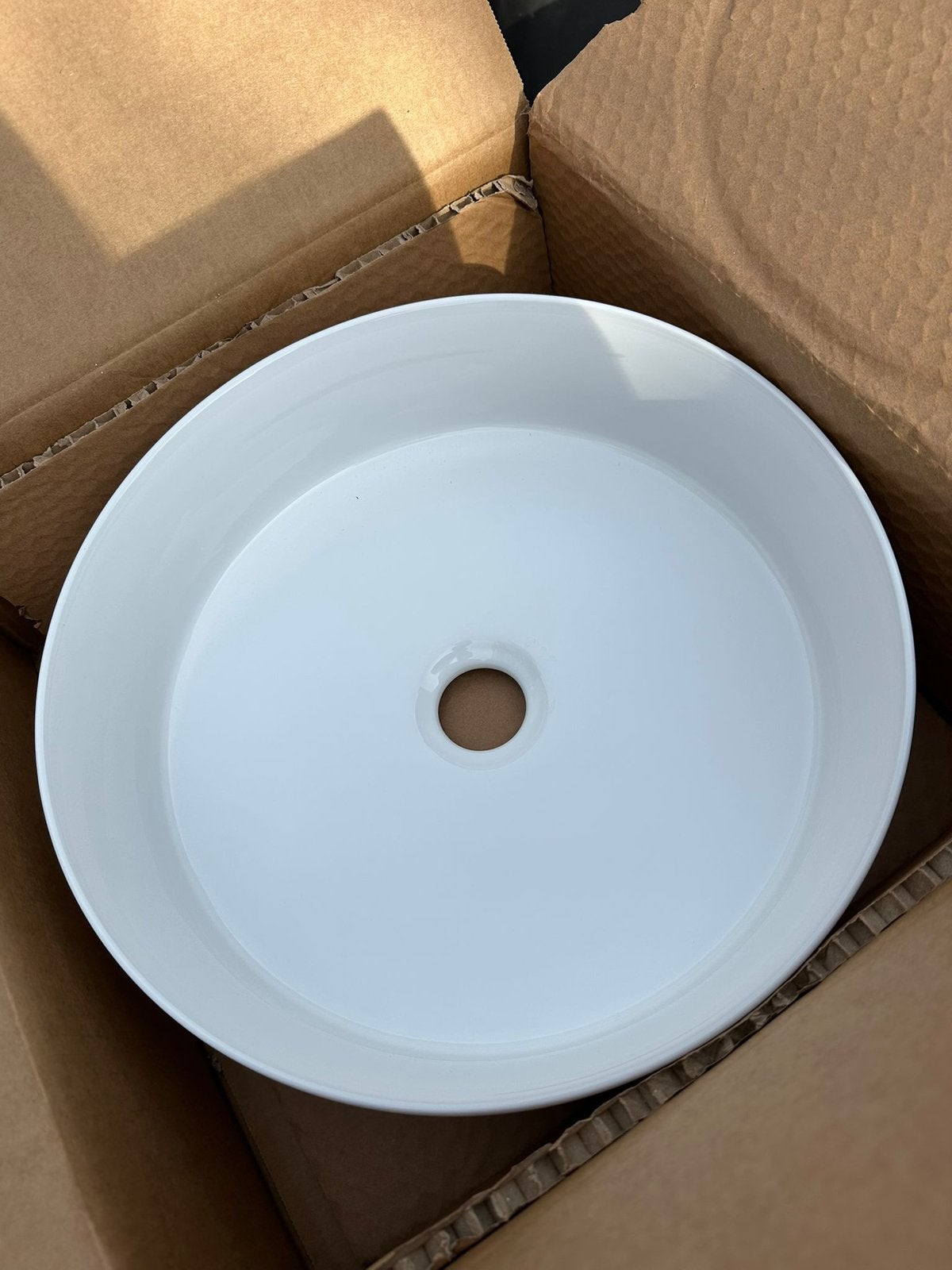 Nieuwe waskom/wasbak voor badkamer meubel, Doe-het-zelf en Verbouw, Sanitair, Ophalen, Nieuw, Steen, Wastafel