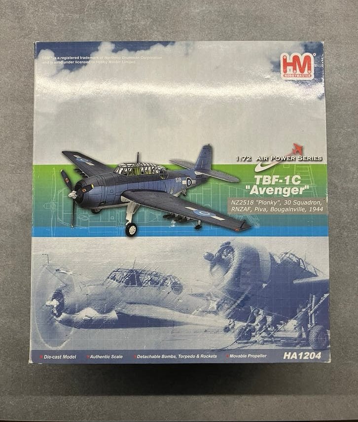 Hobby Master HA1204 - 1:72 Grumman Avenger RNZAF, Verzamelen, Luchtvaart en Vliegtuigspotten, Zo goed als nieuw, Schaalmodel, Verzenden