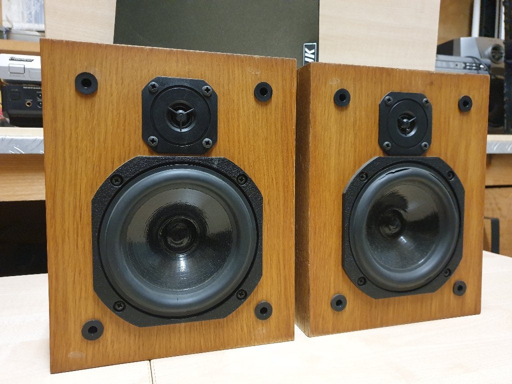 SET JK ACCOUSTICS BOEKENPLANK SPEAKERS, Gebruikt, 60 tot 120 watt, Boekenplank luidspreker, Ophalen