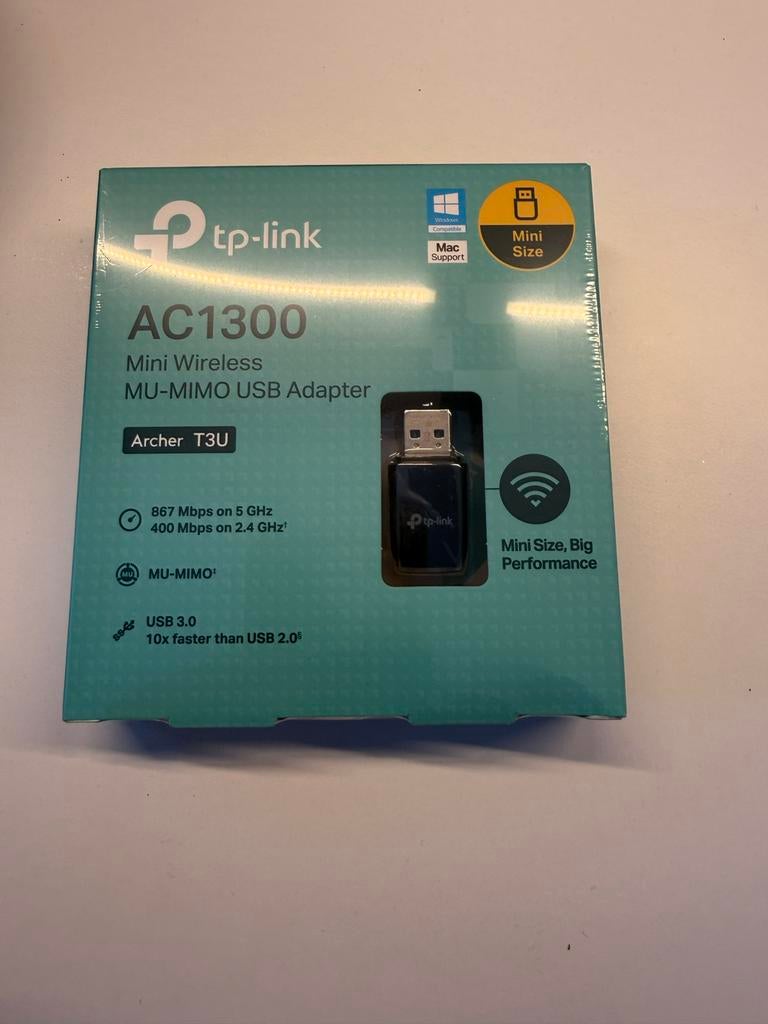 TP-Link AC1300 Mini Wireless MU-MIMO USB Adapter, Ophalen of Verzenden, Zo goed als nieuw