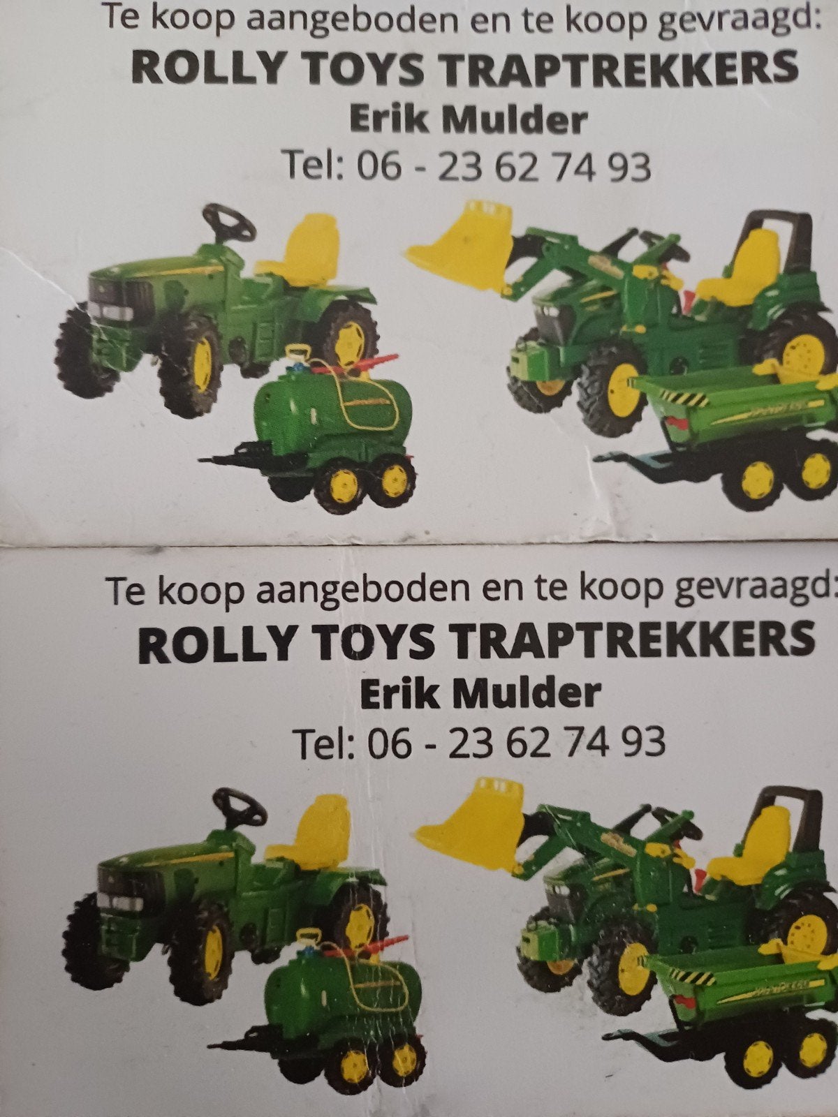Traptrekker  rollytoys  JohnDeere in nette staat, Ophalen, Zo goed als nieuw