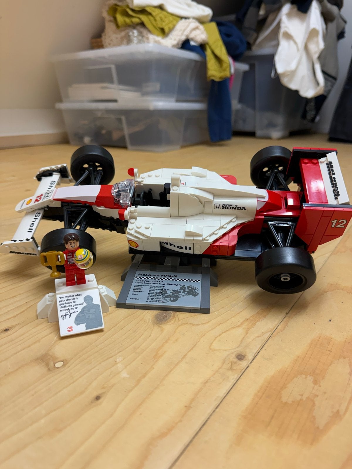 LEGO McLaren MP4/4 Formule 1-auto met Ayrton Senna, Ophalen of Verzenden, Zo goed als nieuw, Overige merken