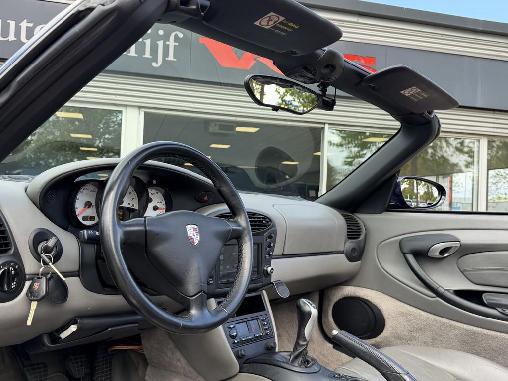 Porsche Boxster 2.7 | Porsche onderhouden | Volledig gedocum, Auto's, Achterwielaandrijving, Blauw, Bedrijf, Grijs