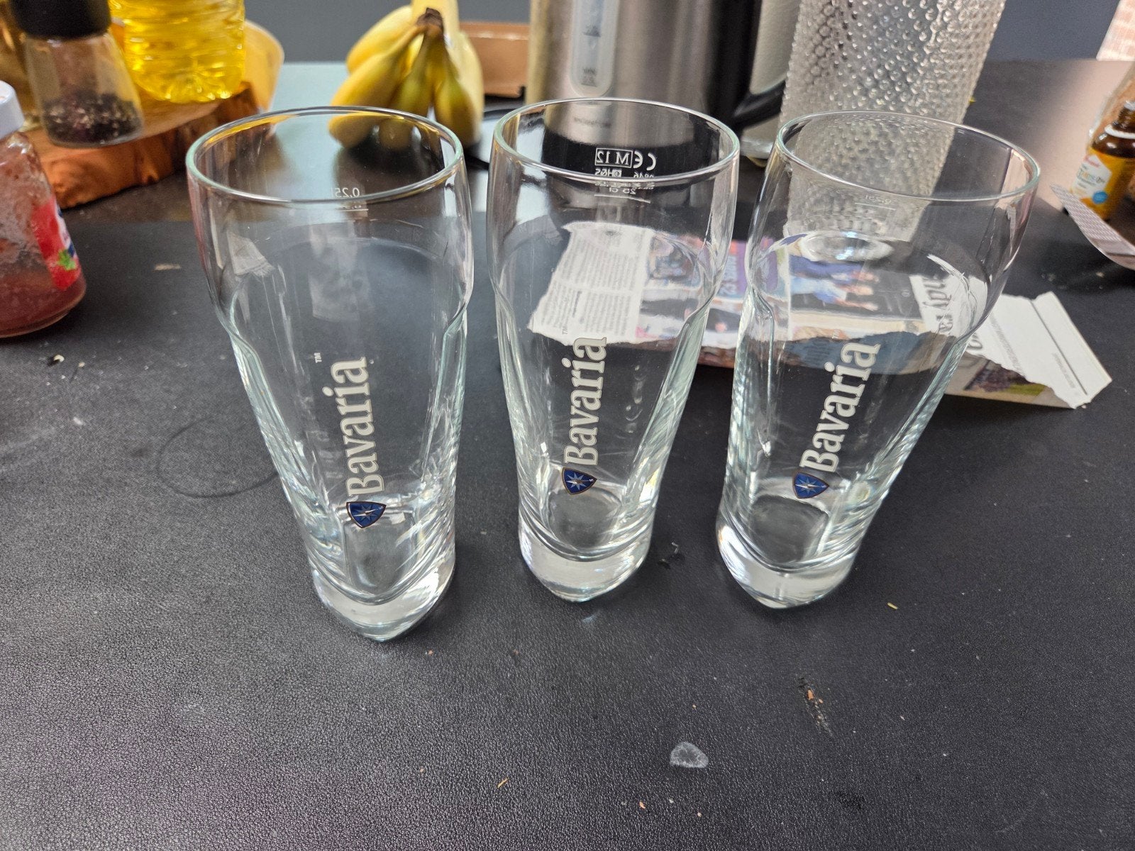bavaria glazen 0.25l, Ophalen, Zo goed als nieuw, Bierglas