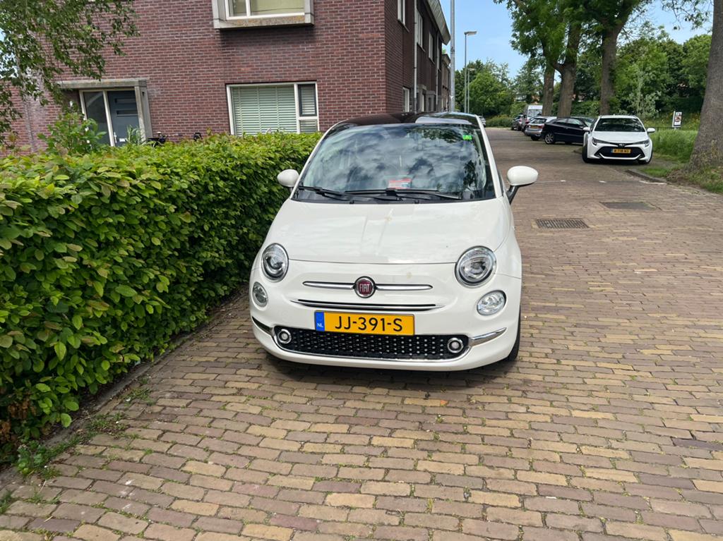 Fiat 500 Twinair Turbo 80pk Dualogic 2016 Wit, Stof, 31 €/maand, Wit, Origineel Nederlands