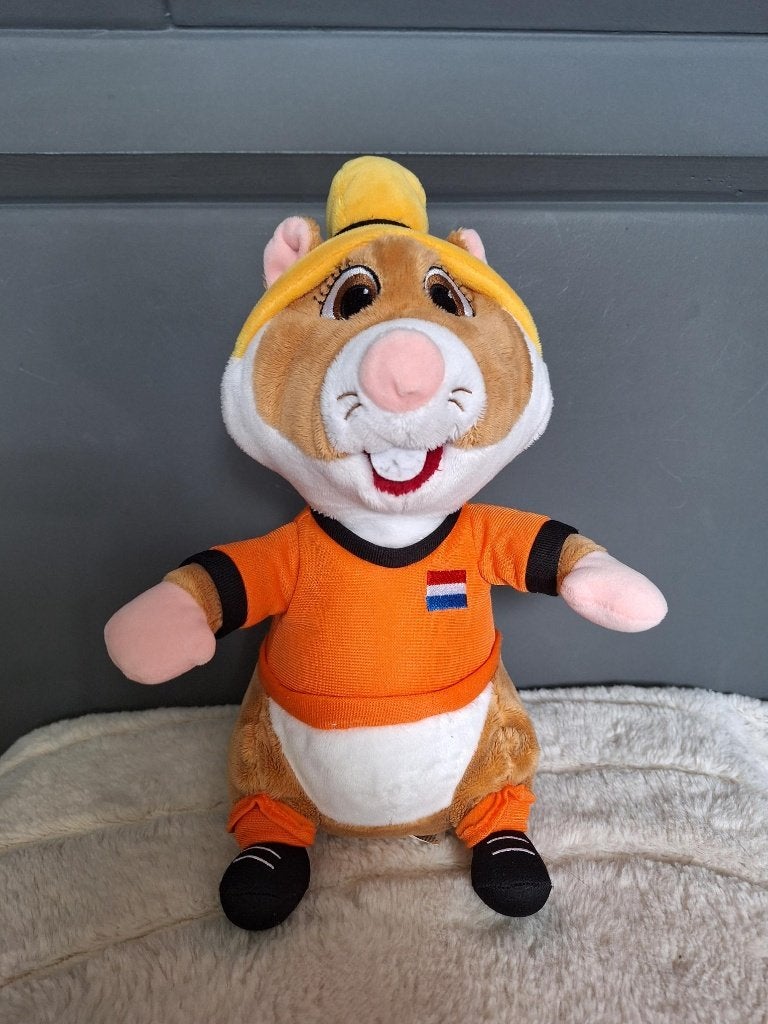 AH hamster oranje voetbal, Kinderen en Baby's, Speelgoed | Knuffels en Pluche, Albert Heijn, Overige typen, Ophalen of Verzenden