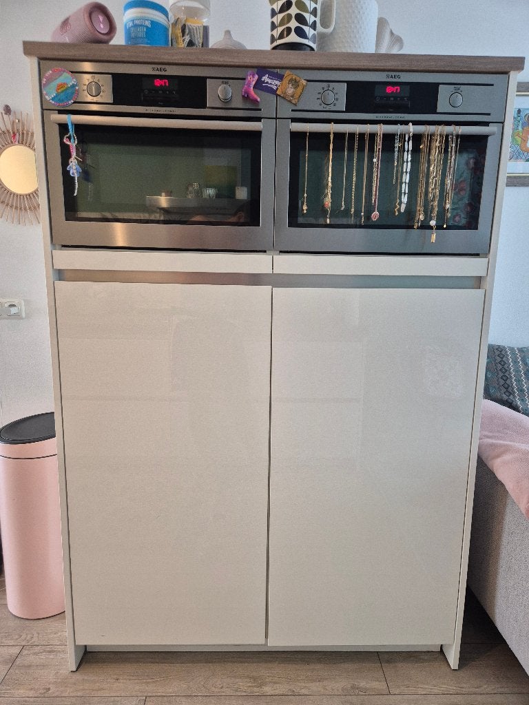 Hoogwaardige keuken Van Diessen Keukens + Fridge + 2 Oven, Huis en Inrichting, Ophalen, Wit, Enkelwandige keuken, Zo goed als nieuw