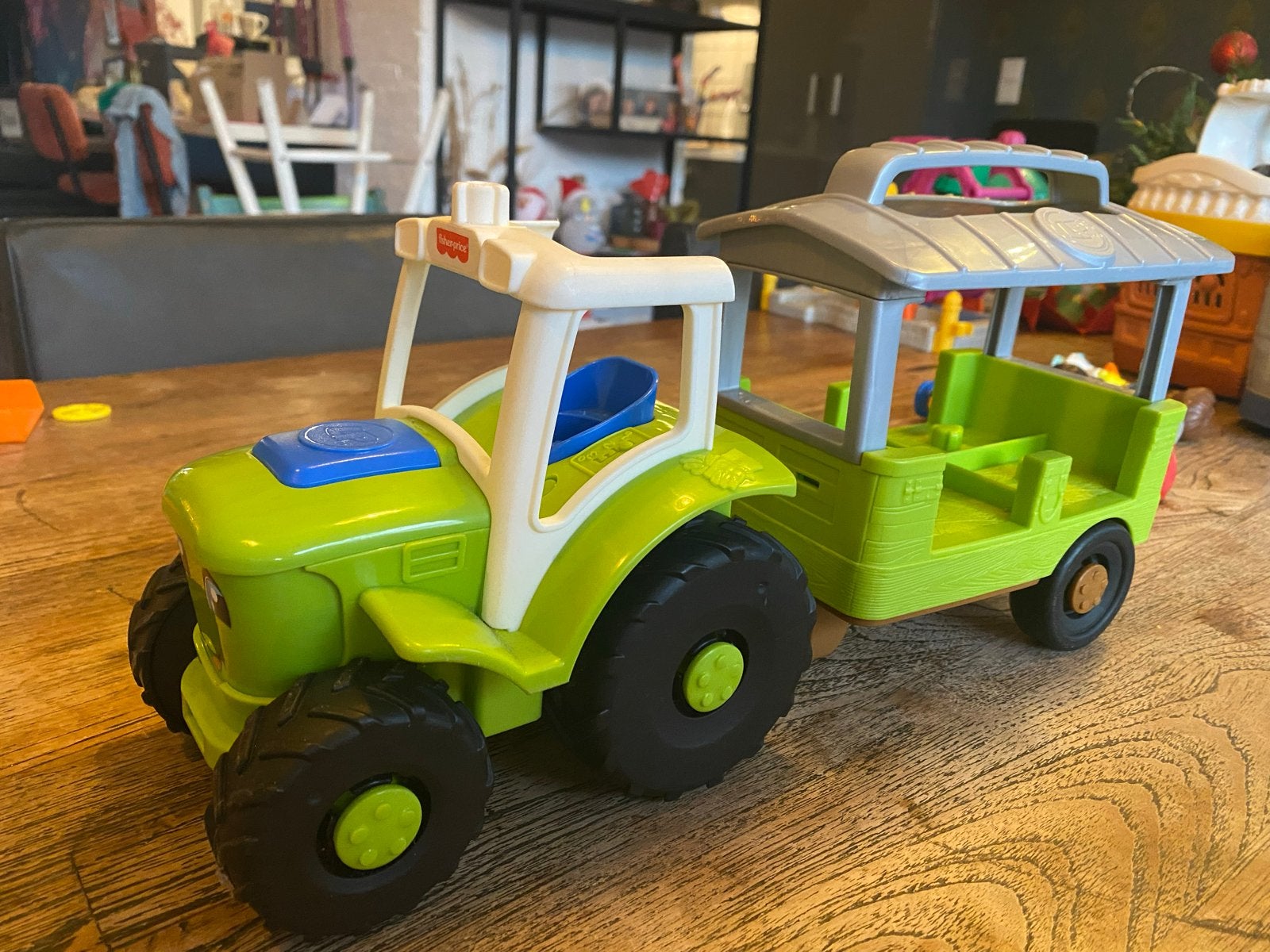 Fisher-Price Tractor met Aanhanger, Ophalen, Gebruikt, Auto of Voertuig