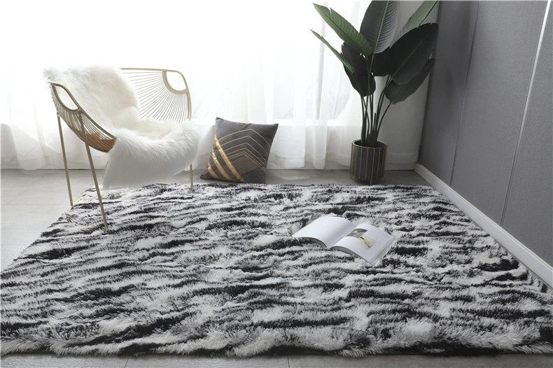 Zebra Rechthoekig Hoogpolig Vloerkleed / Kleed Tapijt Mat, Huis en Inrichting, Verzenden, 50 tot 100 cm, Nieuw, 200 cm of meer