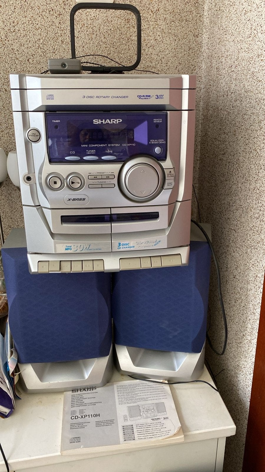 Sharp CD-, radio- en cassettedeck toren met speakers, Audio, Tv en Foto, Stereo-sets, Ophalen, Gebruikt, Tuner of Radio, Microset