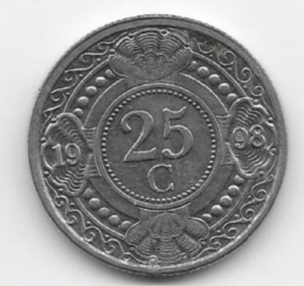 Nederlandse Antillen 25 cent 1998 KM# 35, Verzenden, Midden-Amerika, Losse munt