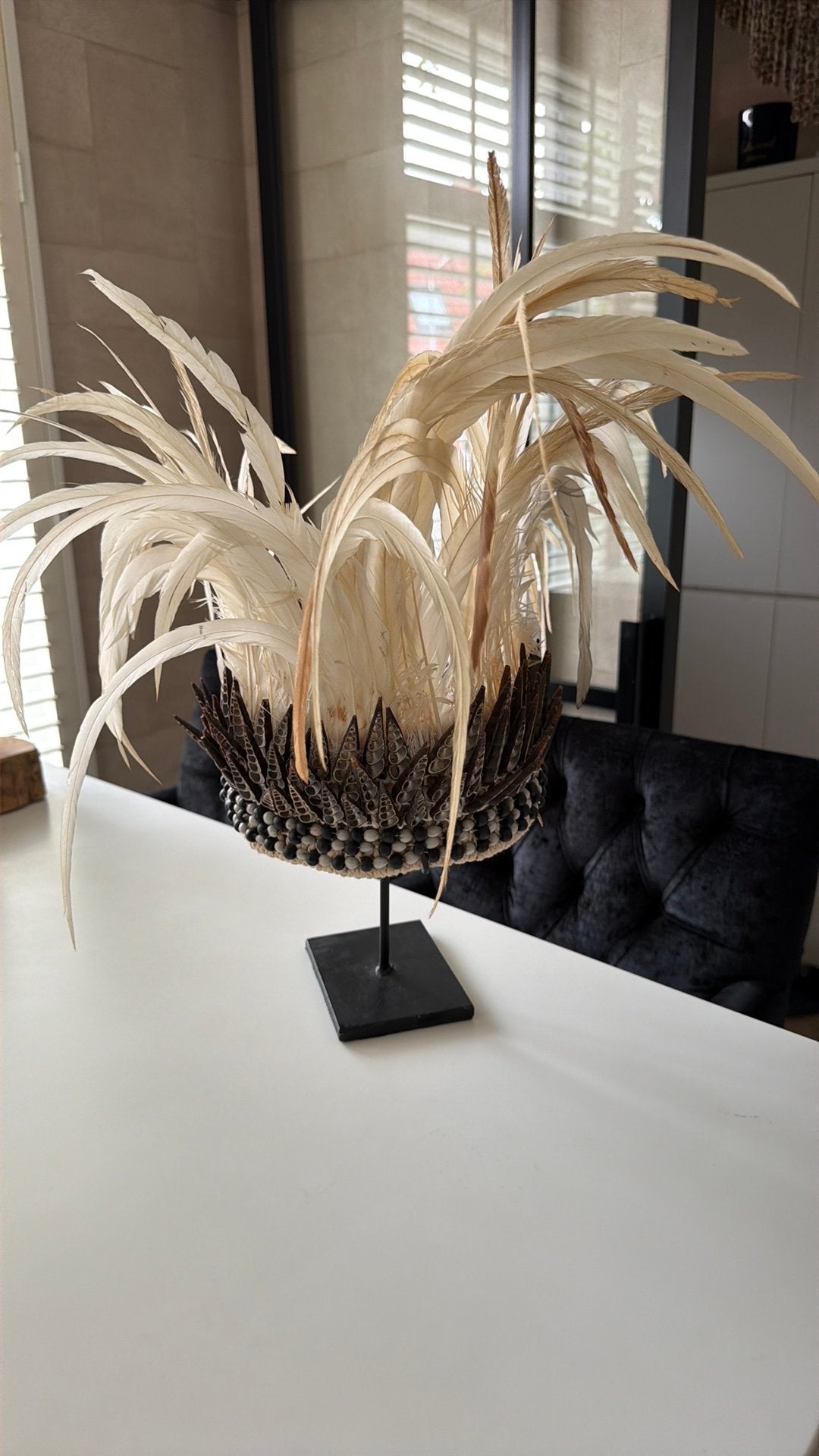 Leuk boho hoedje op standaard, Ophalen of Verzenden, Zo goed als nieuw