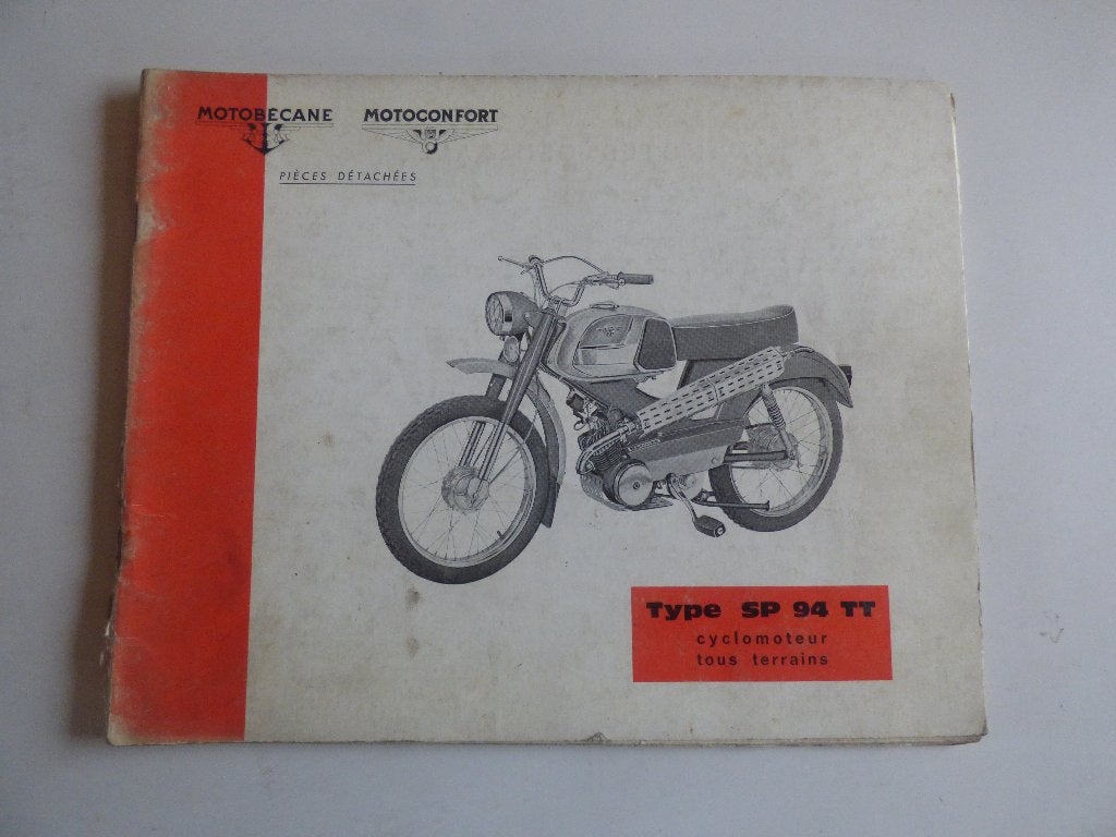MOTOBECANE MOTOCONFORT TYPE SP 94TT ONDERDELENLIJST, Ophalen of Verzenden, Gebruikt