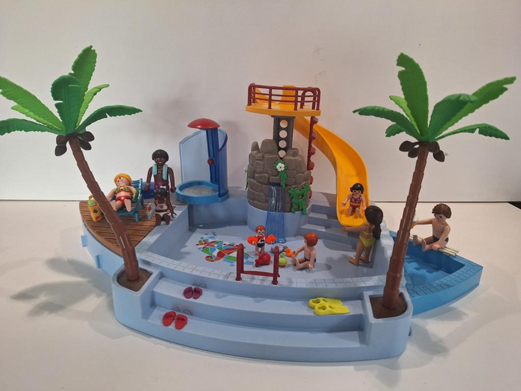 Playmobil Zwembad met glijbaan en figuren, Ophalen, Gebruikt, Jongen of Meisje