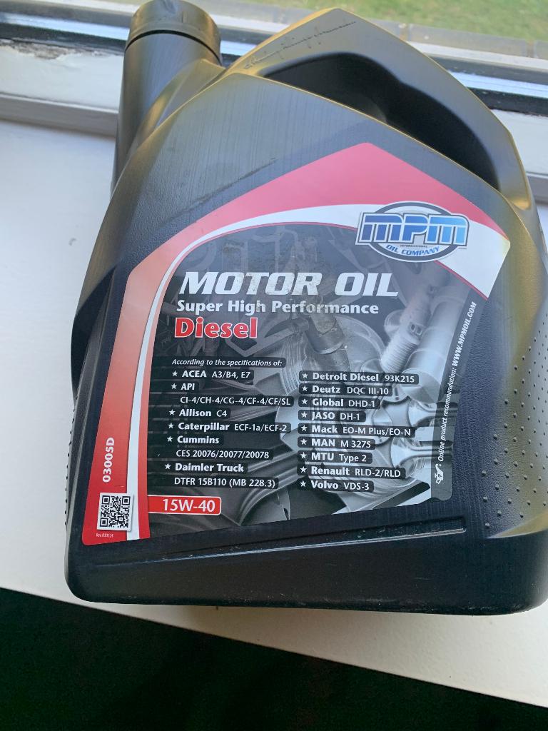 mpm motorolie 15w40, Ophalen