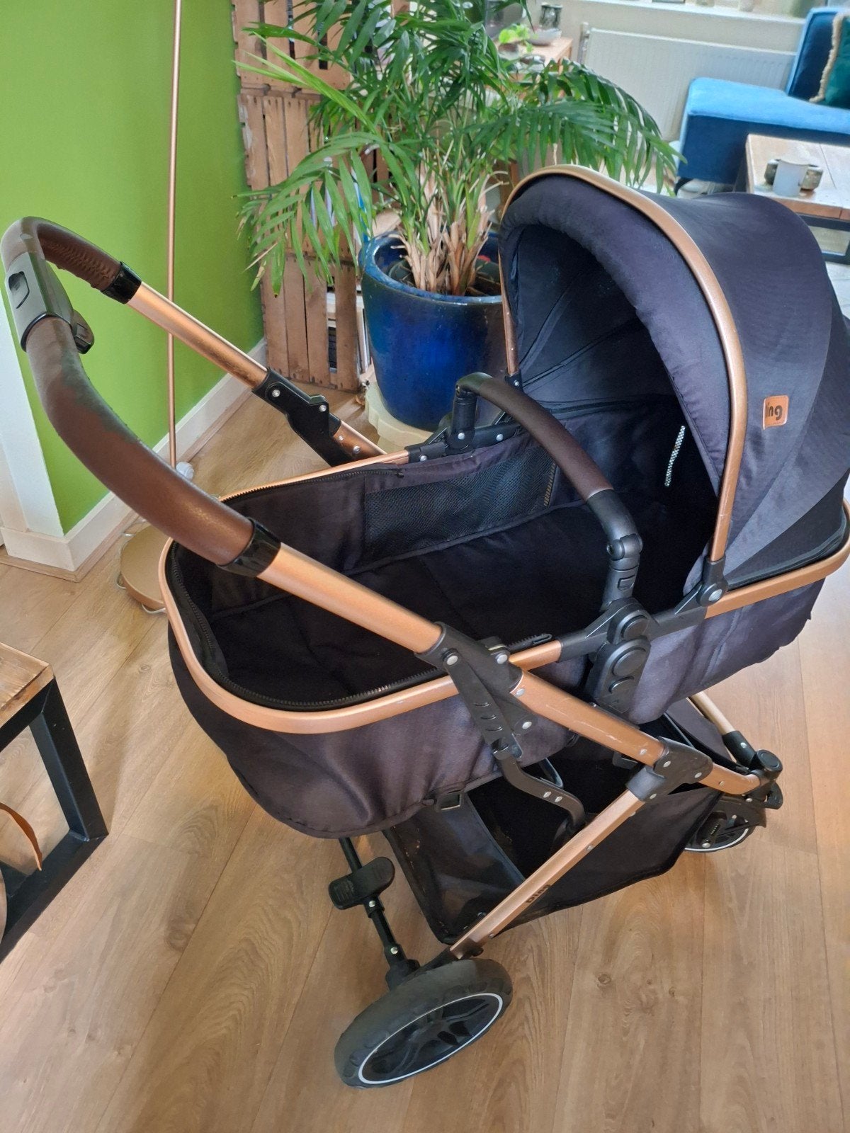Lichtgewicht kinderwagen merk Ding met evt Maxi-Cosi en acce, Gebruikt, Combiwagen, Met autostoeltje, Ophalen