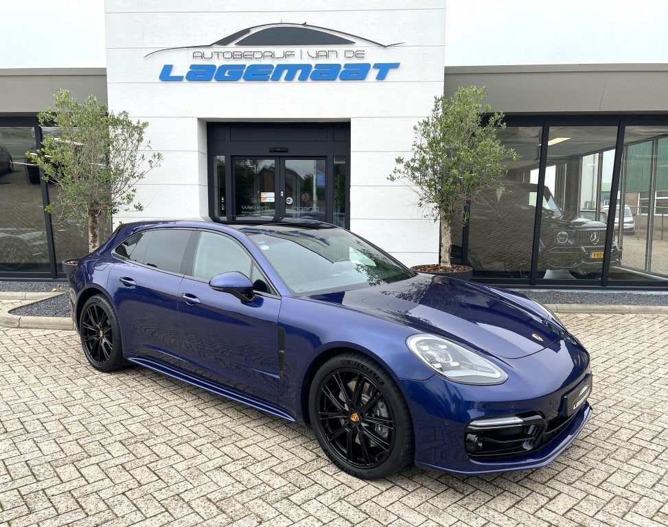 Porsche Panamera Sport Turismo 2.9 4s E-Hybrid | Org NL | Pa, Auto's, Automaat, Dealer onderhouden, 14 kWh, Blauw