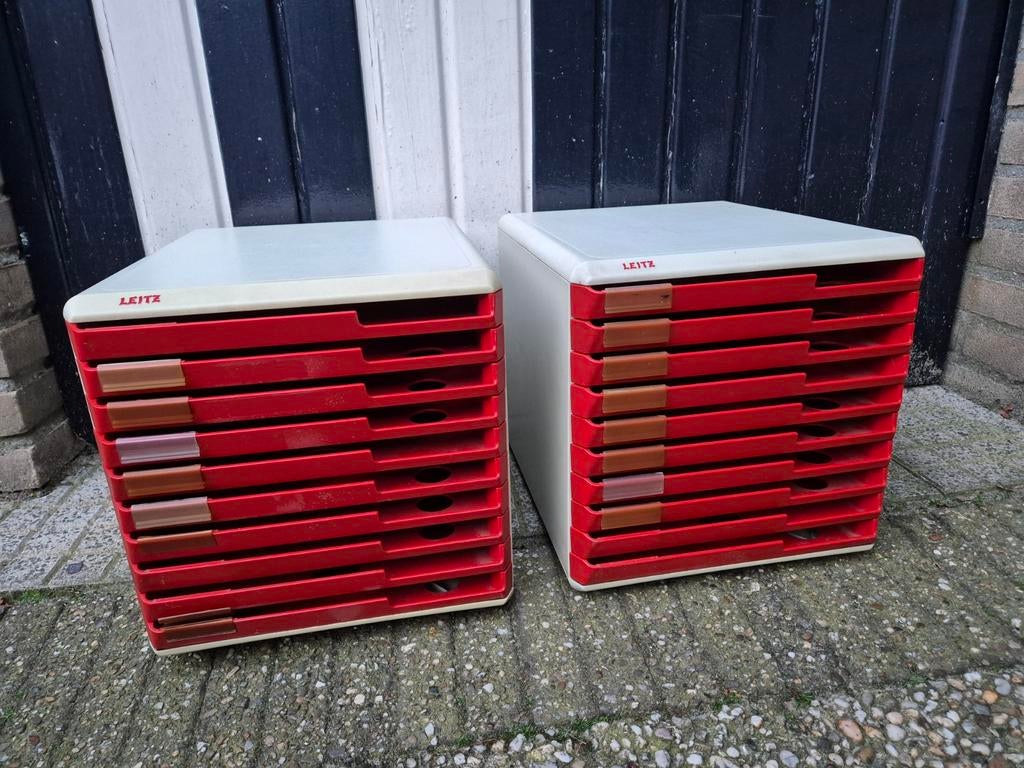 2x Leitz ladekastjes met 10 lades per stuk, Huis en Inrichting, Kasten | Ladekasten, Ophalen of Verzenden, Gebruikt