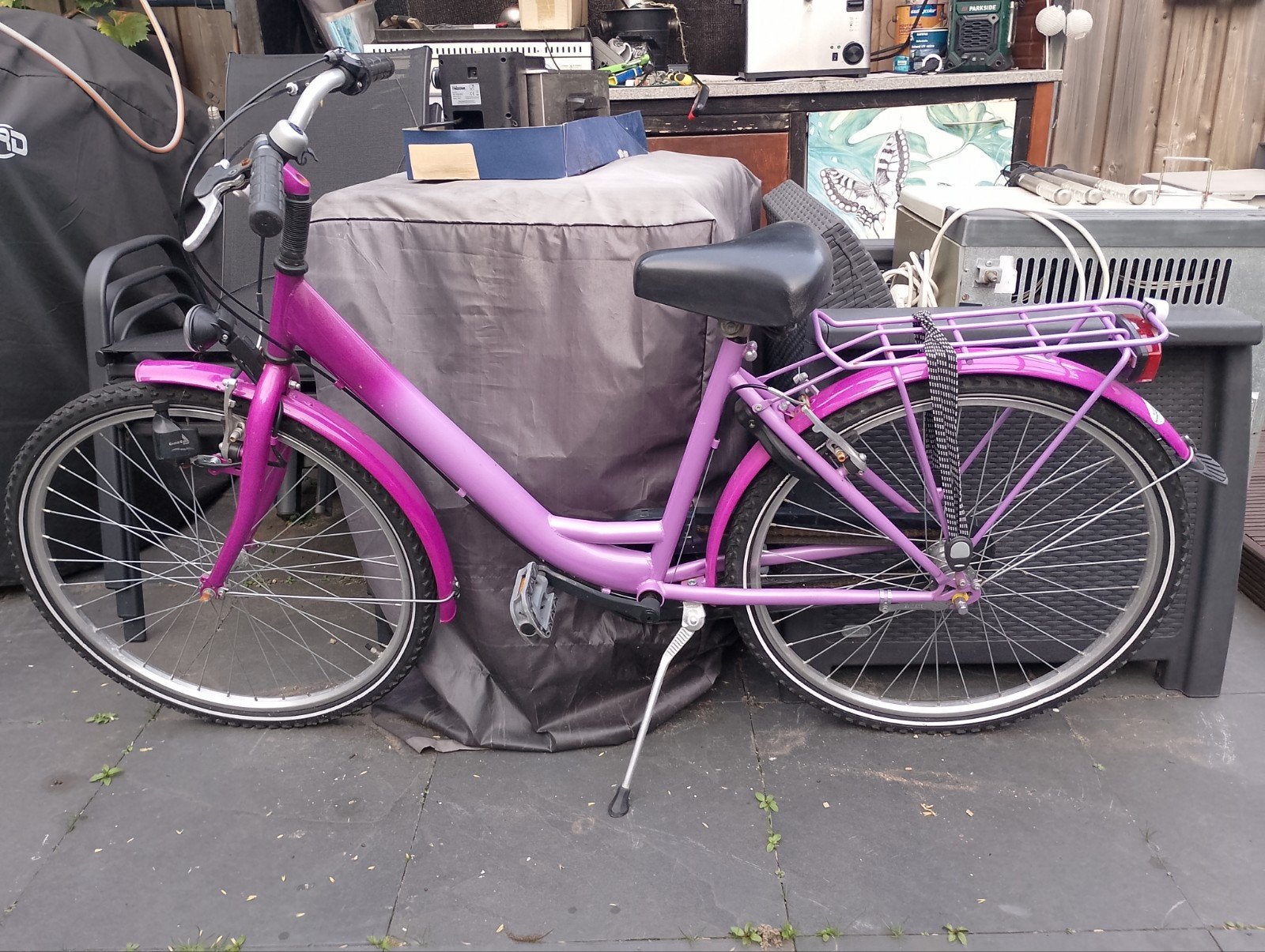 meisjes fiets paars, Ophalen, Zo goed als nieuw, 16 inch