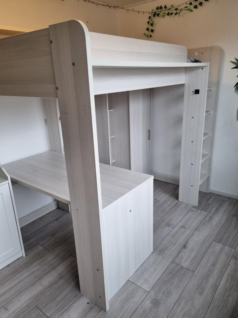 Hoogslaper met bureau en kast, Ophalen, Gebruikt, Hoogslaper