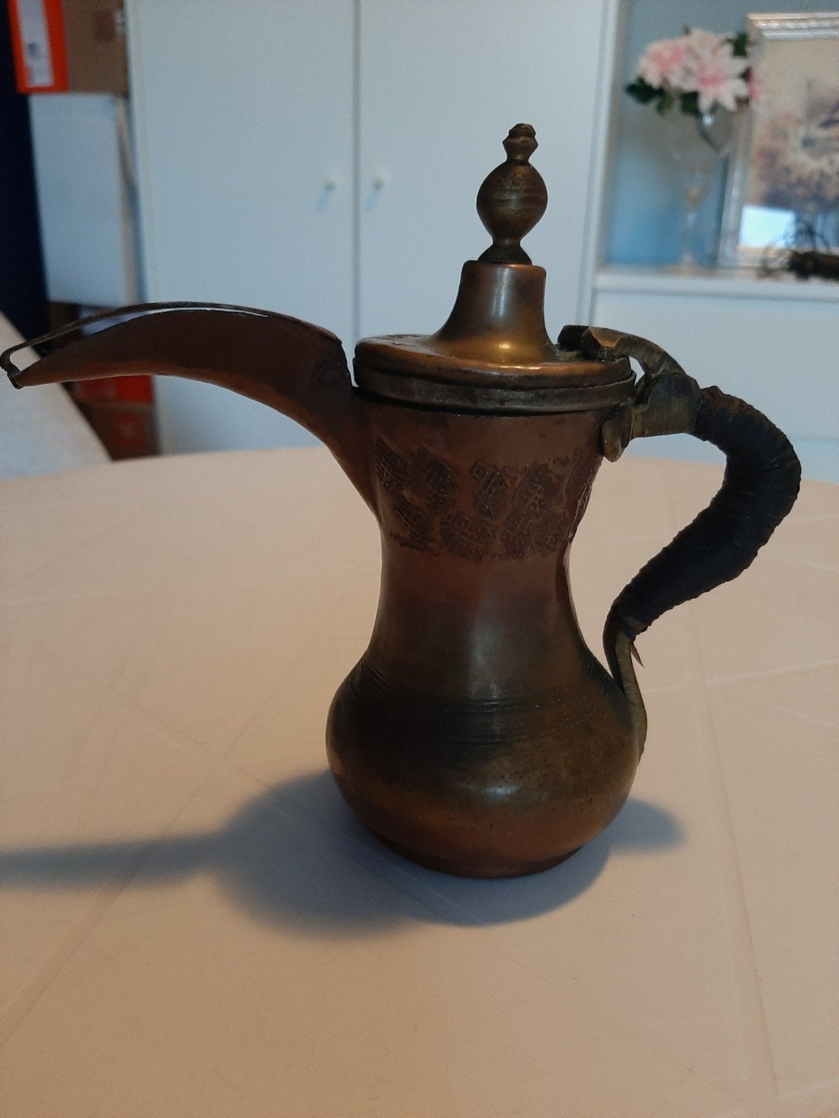 Antieke Arabische Dallah Koffiepot - Koper/Brons, Ophalen of Verzenden